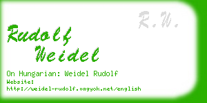 rudolf weidel business card